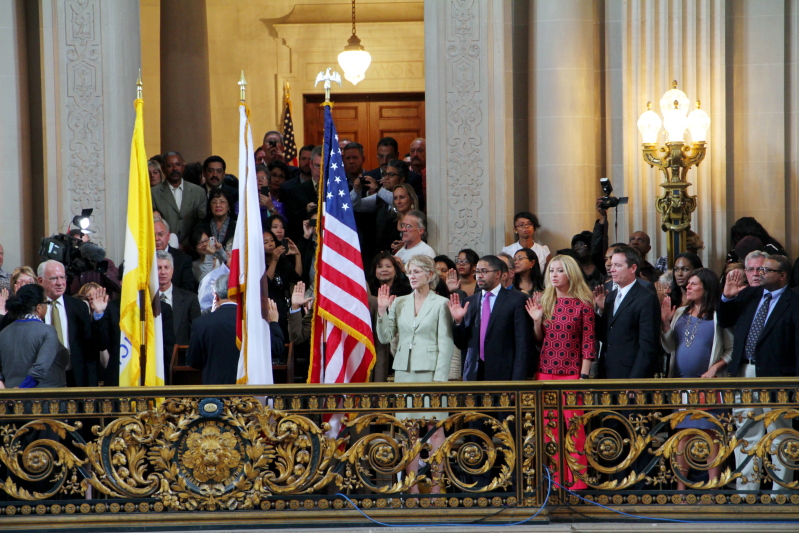 Swearing in ceremony, City Hall, Civic Center, San Francisco