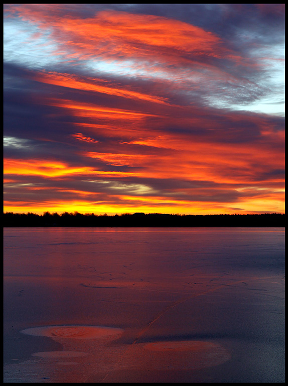 Southern lake Bergunda at dawn - one of the lakes close to Vxj