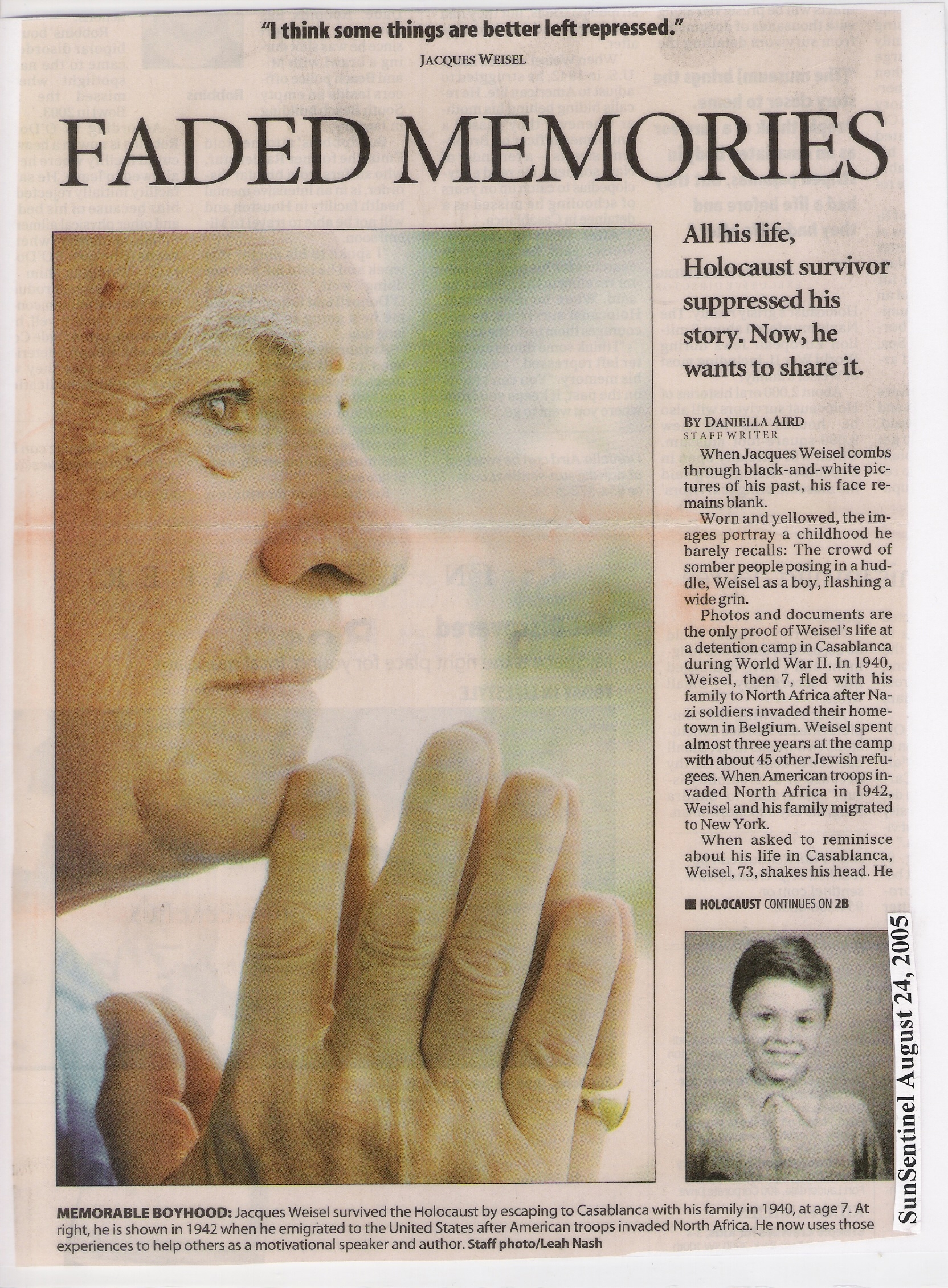 Sun Sentinel story on Jacques Weisel
