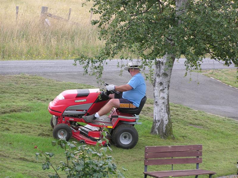 Maurice on HIS mower