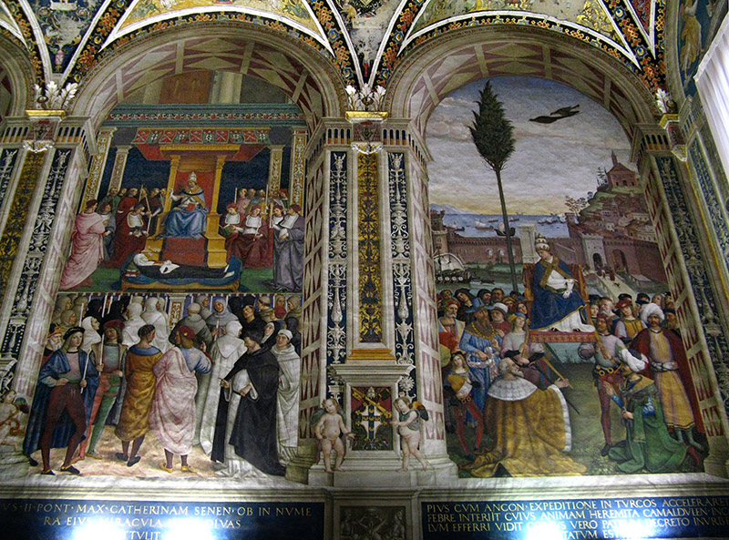 Pius II canonizes St. Catherine and arrives at Ancona .. S9268
