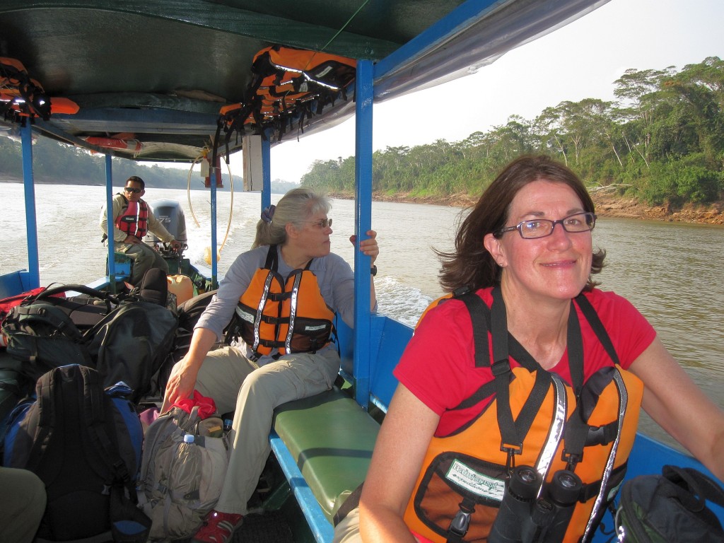 Patti in the boat