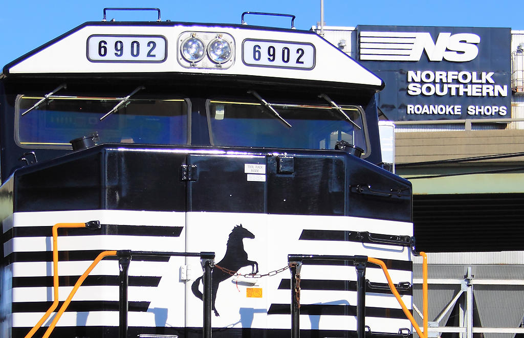NS 6902, a new SD60E rebuilt by NS in Altoona, PA