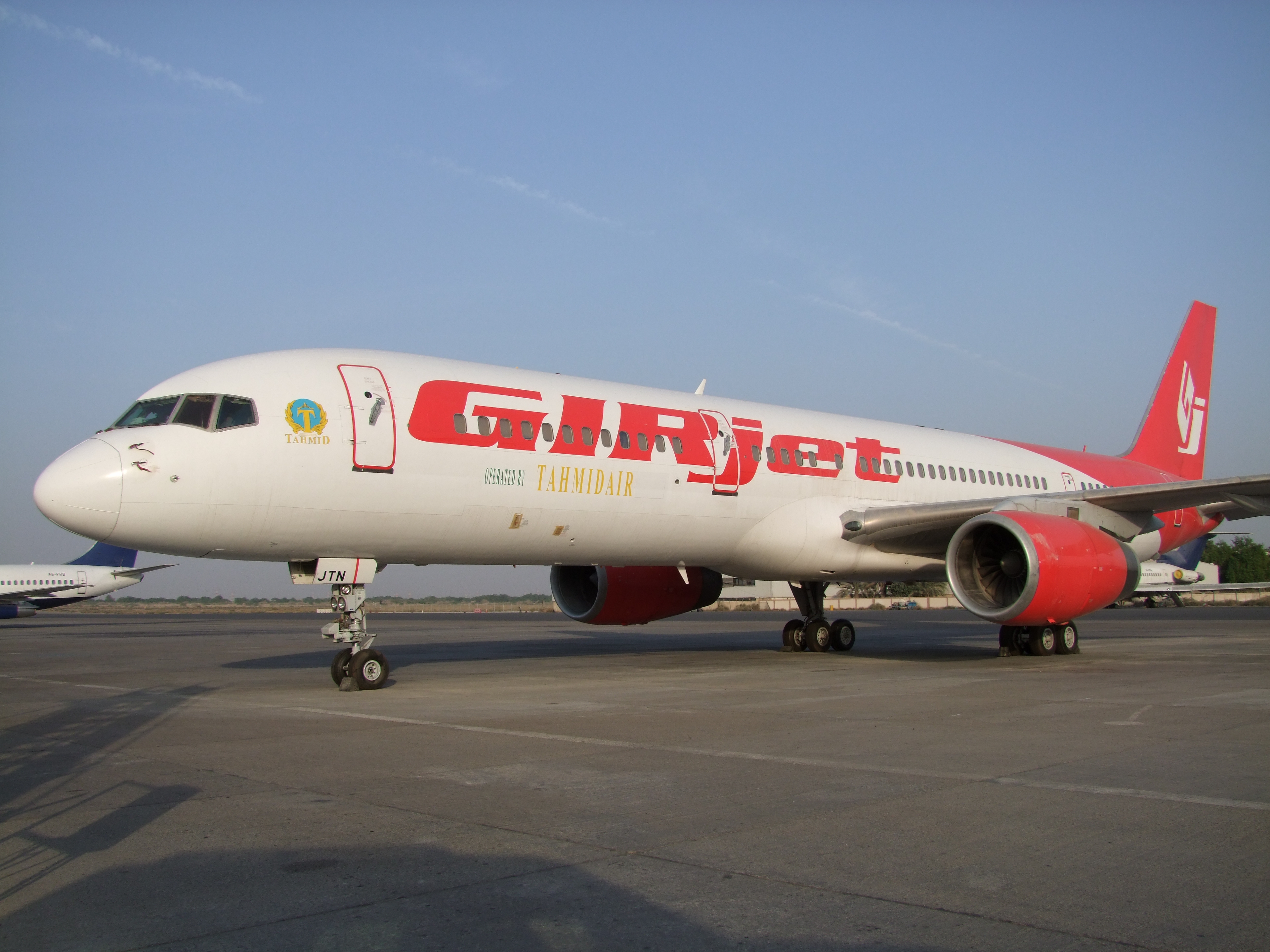 1640 23rd October Girjet 757 at Sharjah Airport.jpg