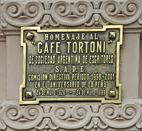 Cafe Tortoni Sign