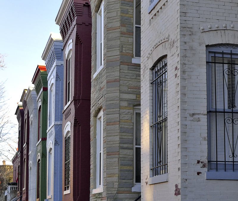 A row of row houses