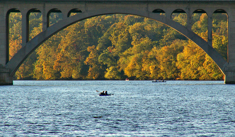 Key Bridge in fall
