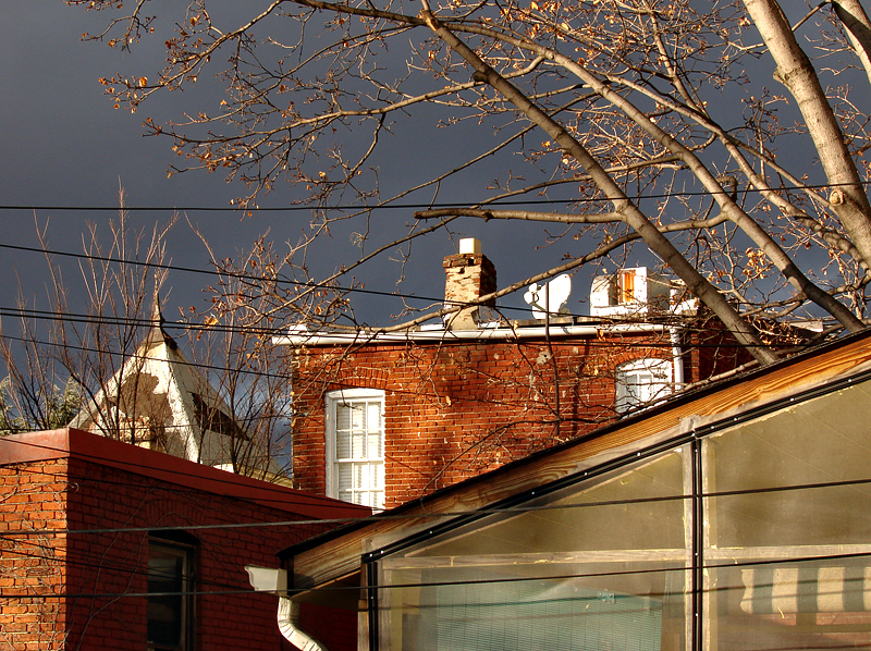 Storm brewing in the alley