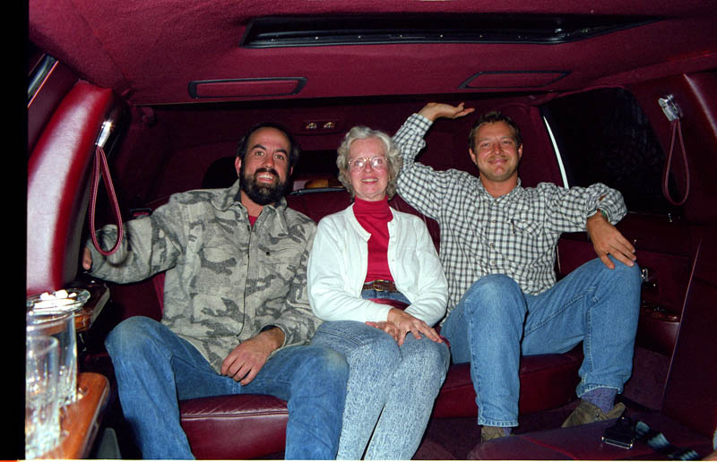 Enjoying the limo
