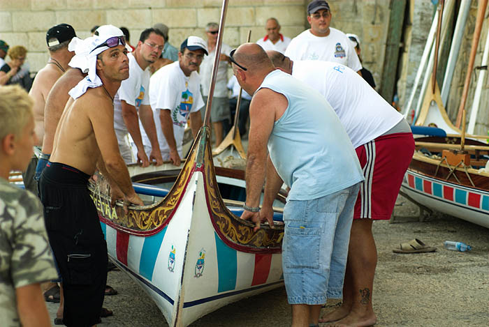 Crew at a traditional regatta, Valletta
