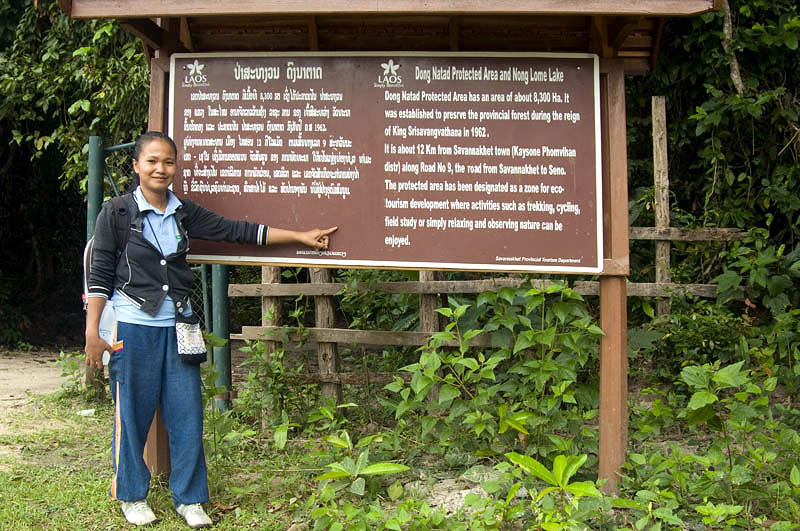 Entering Dong Natad Protected Area