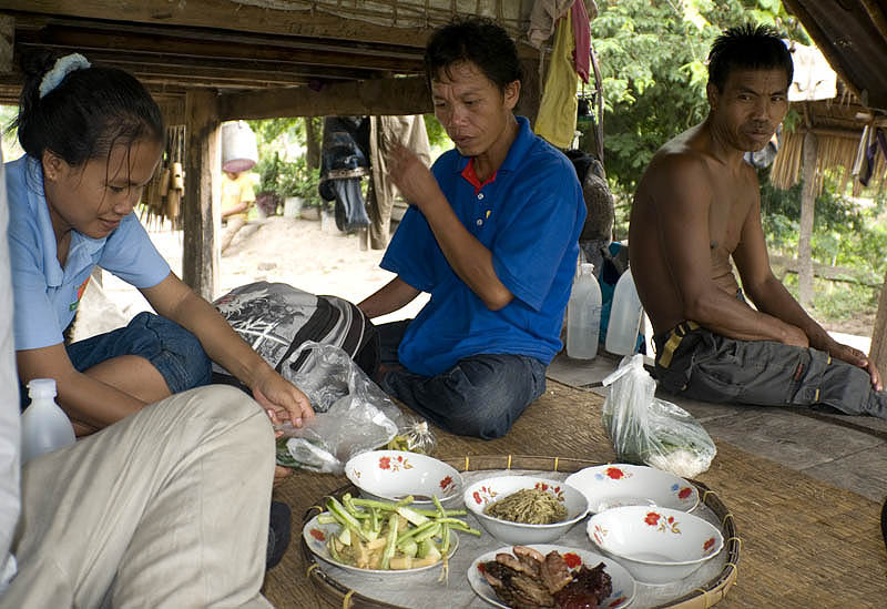 Lunch at a house in the forest