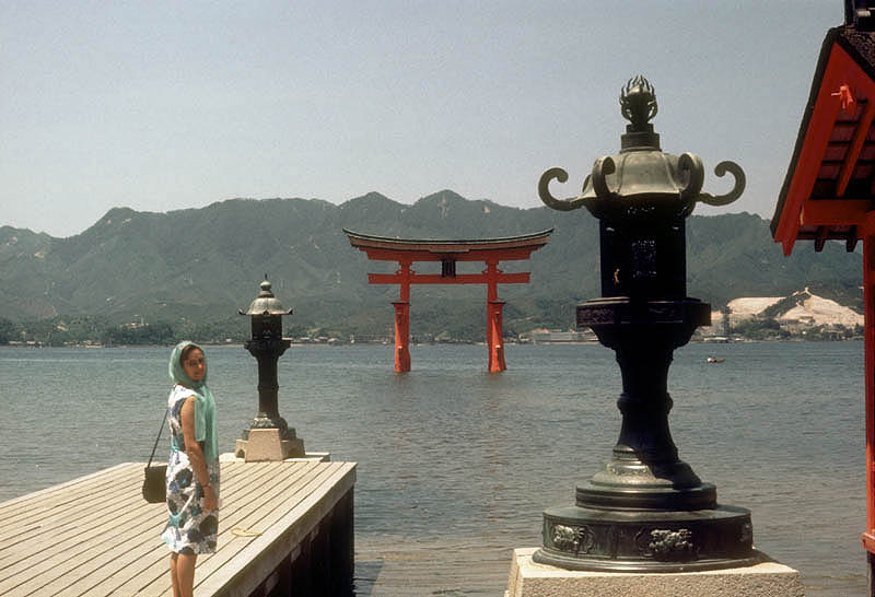 The iconic torii gate at Miyajima