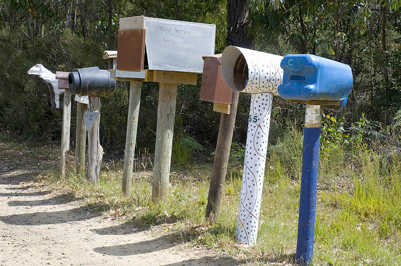 Roadside mail boxes, South Bruny