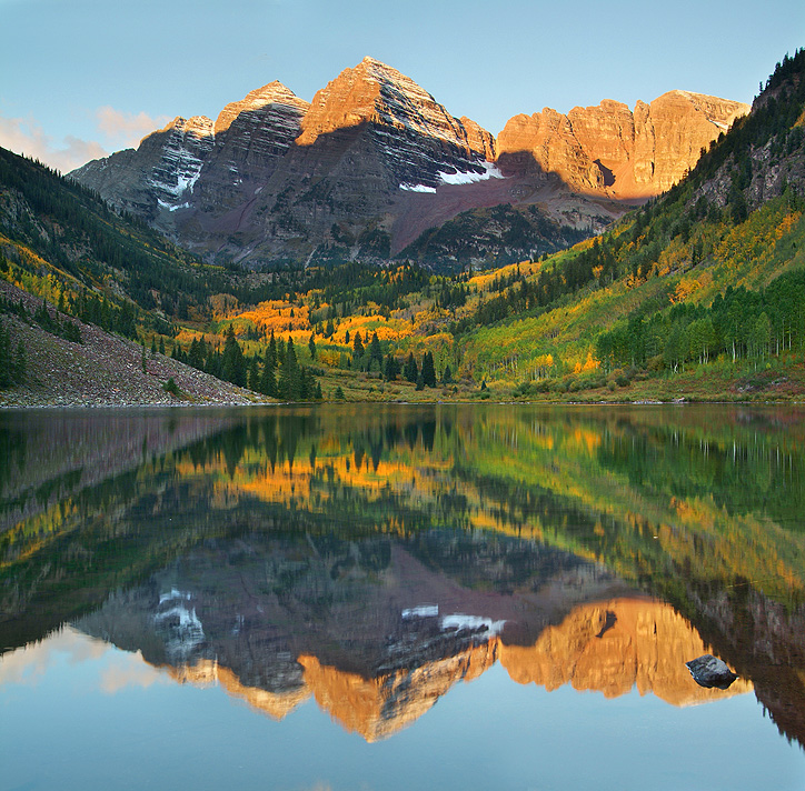Maroon Bells - Blue Sky Mirror