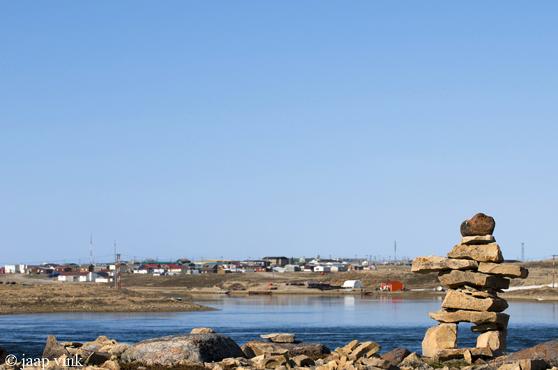 Inukshuk showing the way - Inukshuk die de weg wijst
