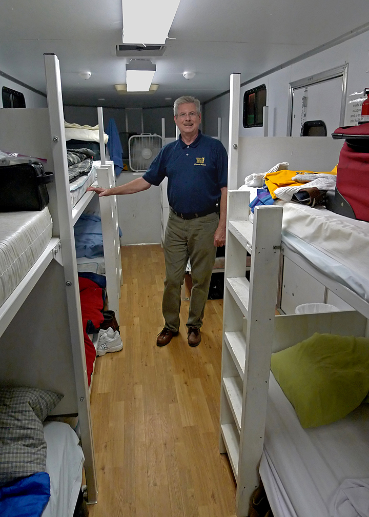 I NEVER GAINED ENTRY INTO THE LADIES BUNK TRAILER, BUT THIS PHOTO FROM A PREVIOUS TRIP SHOWS THE LAYOUT INSIDE