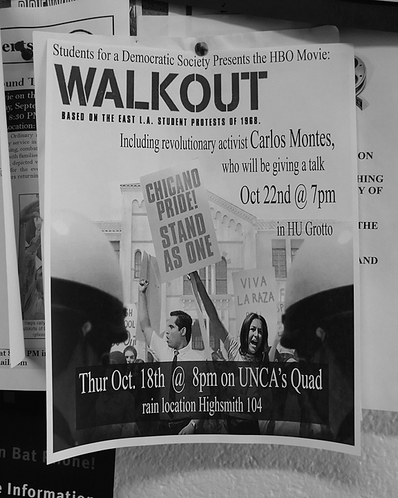UNCA ACTIVIST LEAFLET - ISO 200 - HAND HELD AT 1/25 SECOND