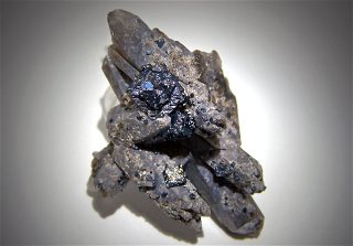 26e. Brookite on Smokey Quartz. Arkansas.
