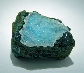 62. Druze on Chrysocolla. AZ  Ann Rutledge specimen.