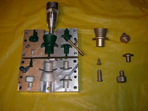 Cooling Water Tank fittings, with their molds