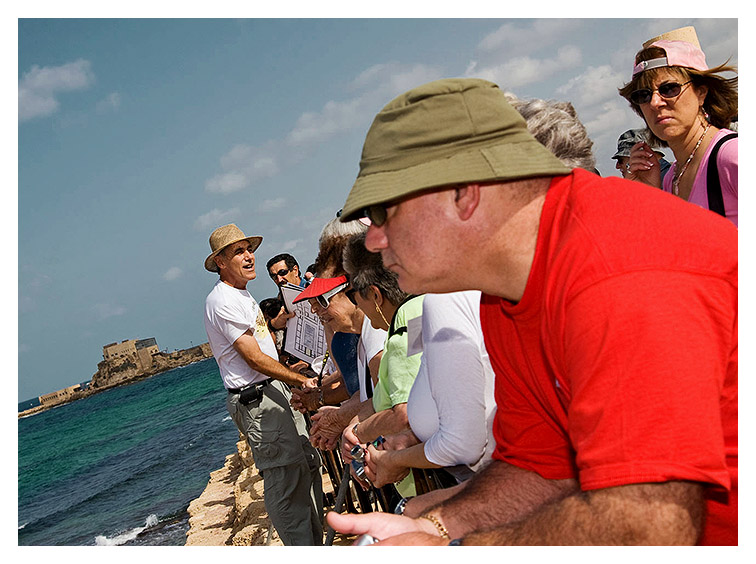 At Caesarea, Jay Contemplates the Mediterranean