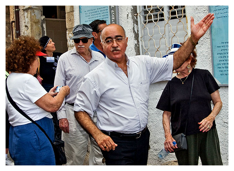 Our Arab Guide Leads us Through the Neighborhood