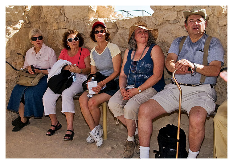 Getting Cooll in the Shade in the Ruins of Masada