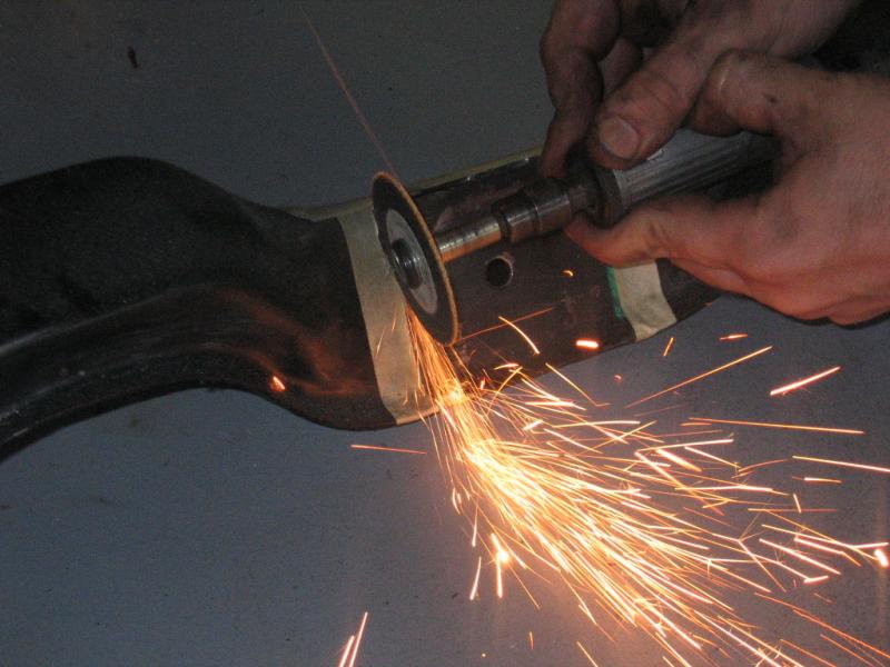 Cutting the trans mount