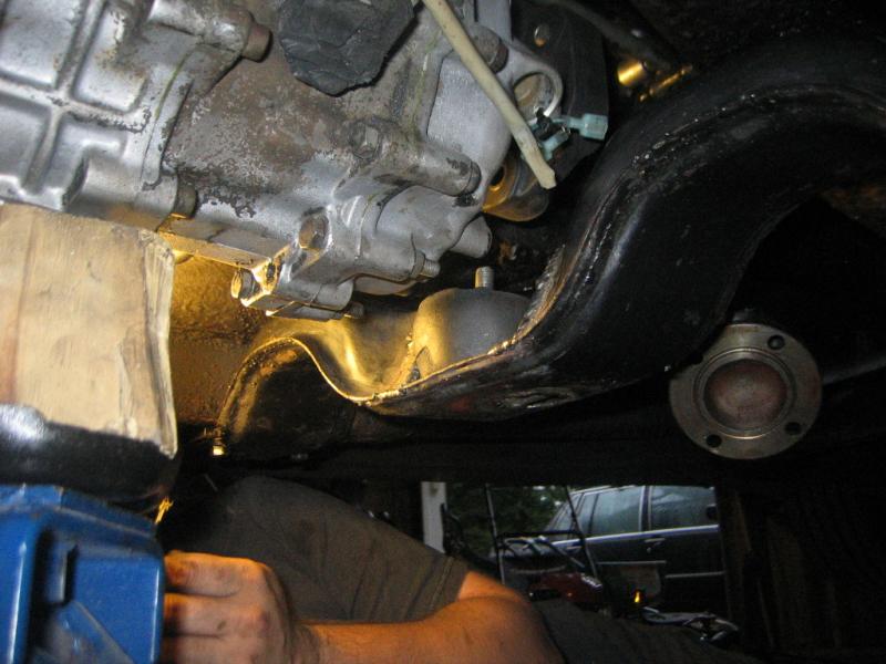 Modded trans mount going in