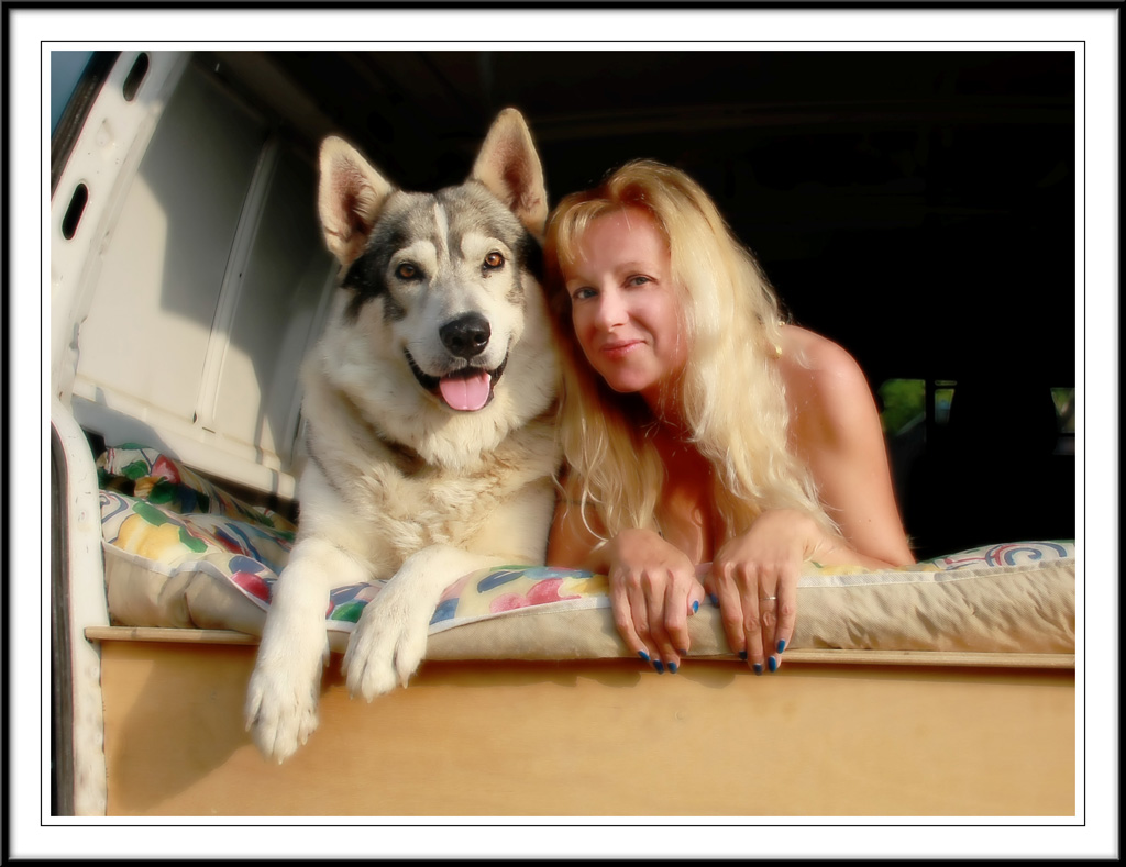 Wolfie and me enjoying the last of Summer!