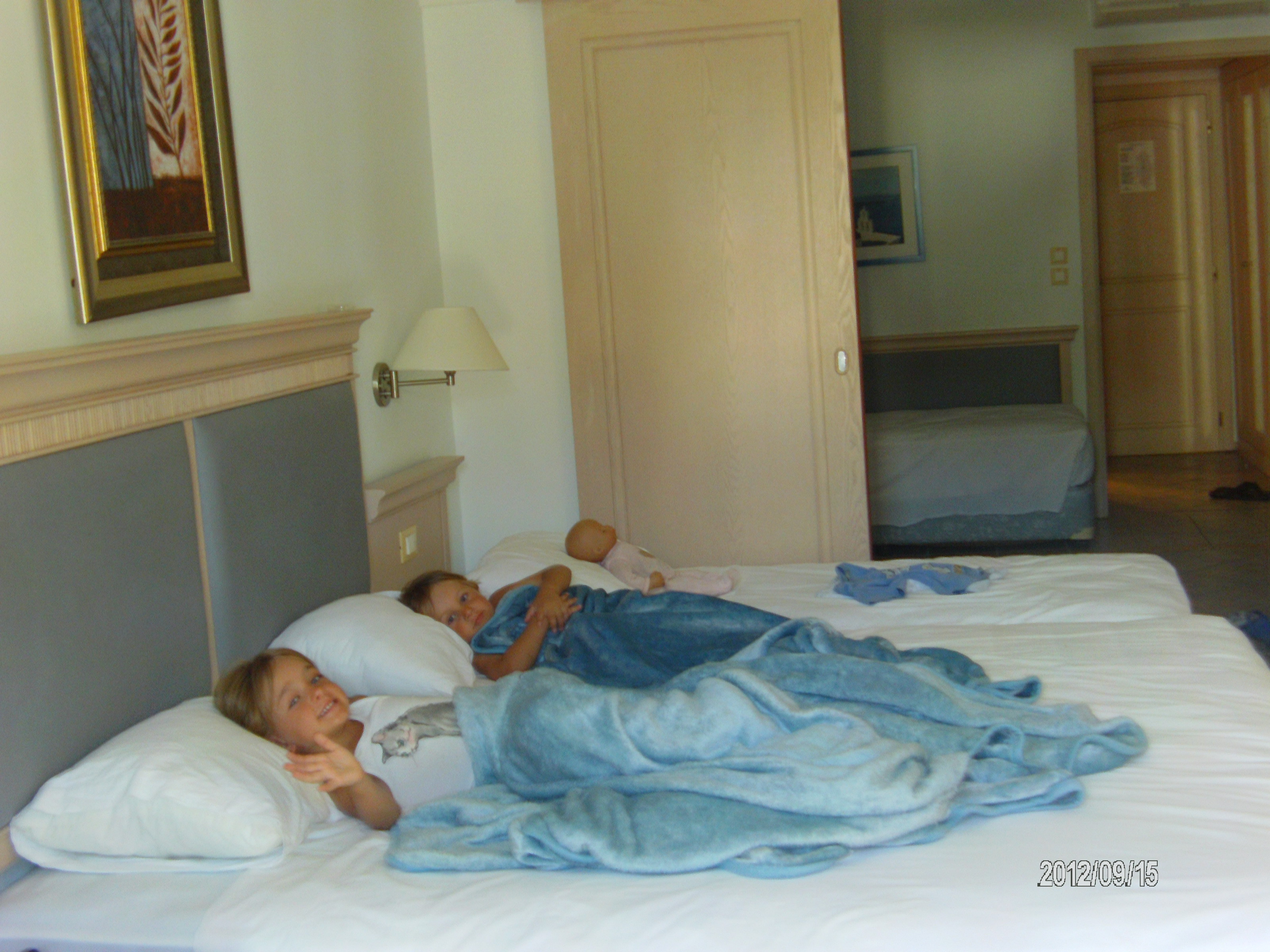 Resting at hotel before Mini disco