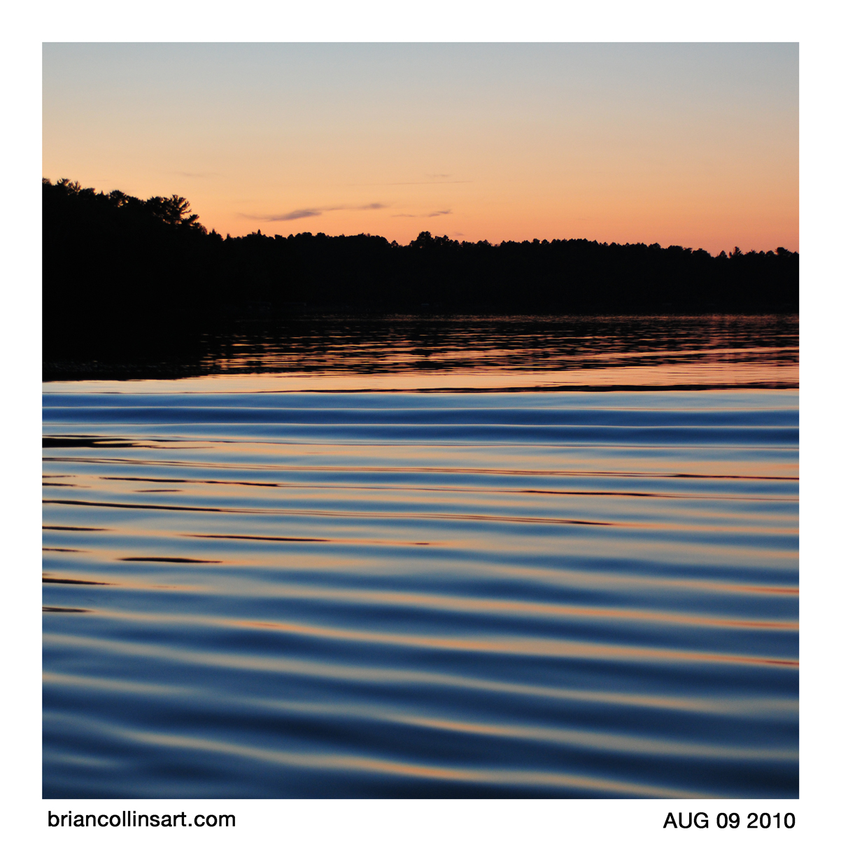 sunset on Woman Lake