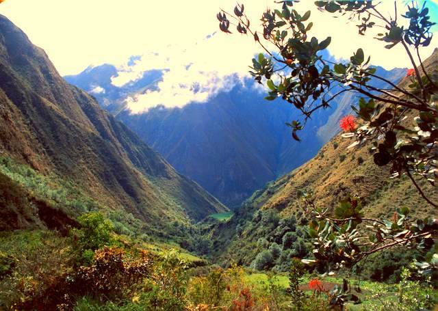 Andean valley on the Inca Trail