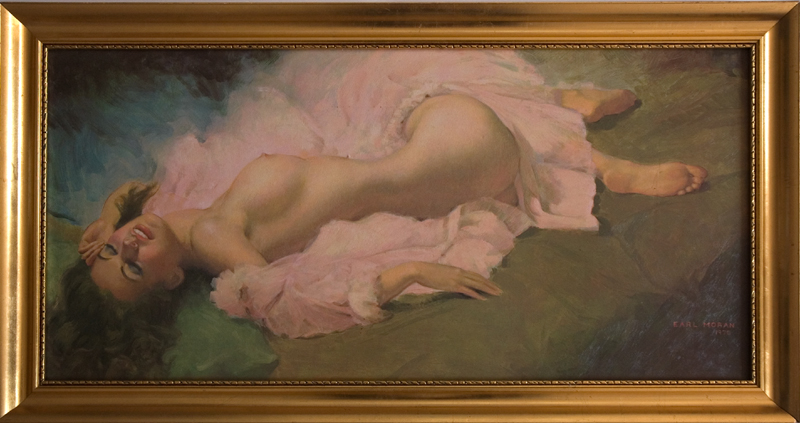 Jynnifer ( canvas reprint ) by Earl Moran, 1970 - apx  20 x 36