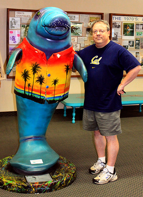 Alan and friendly manatee