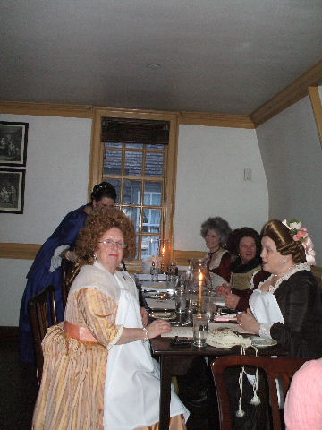 Our 18th C dinner @ Kings Arms -Bonnie & Jane