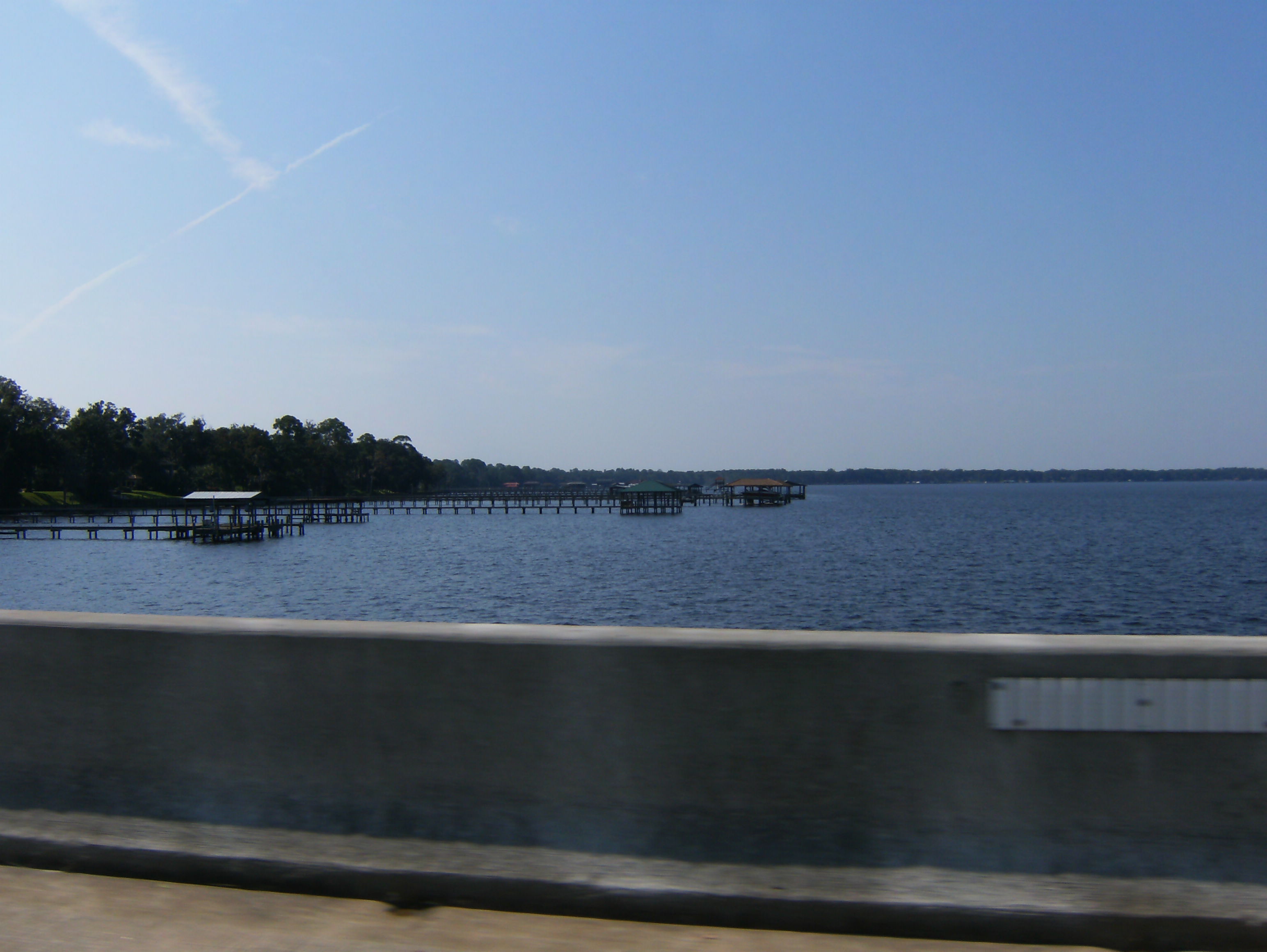 The docks coming out into the water are very scenic