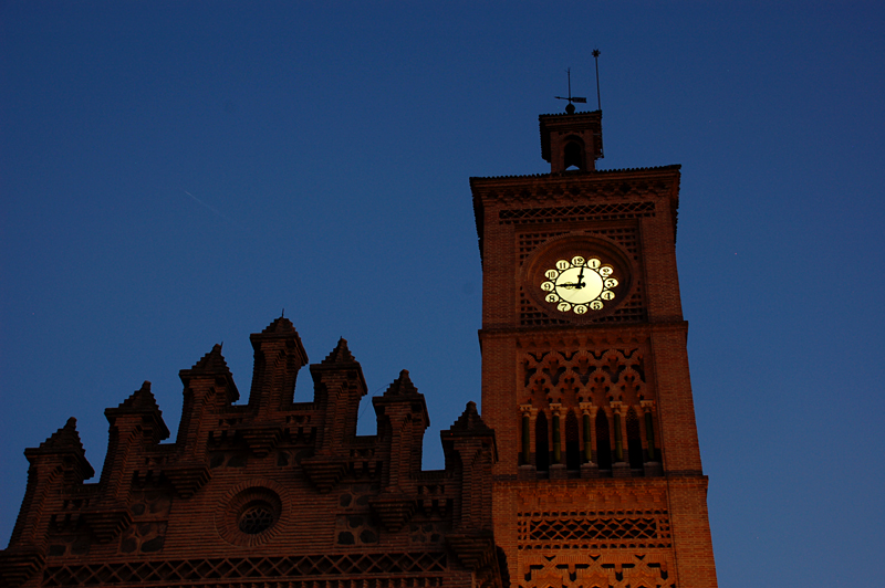 Clock at Zurich night shot