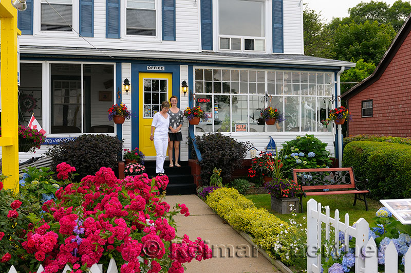 Mother and daughter travelers at a Bed and Breakfast in Digby Nova Scotia