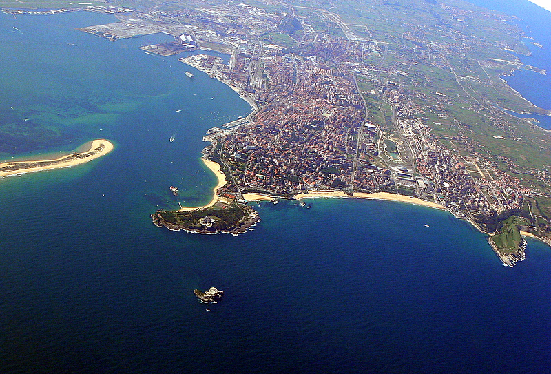 Santander view by plane