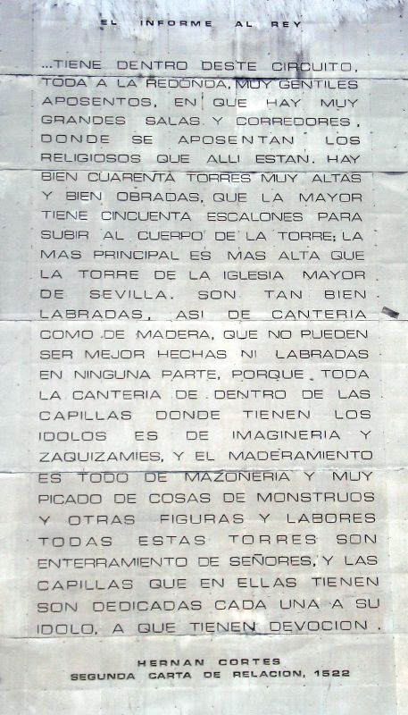 Informe al Rey en la segunda carta de relacin 1522