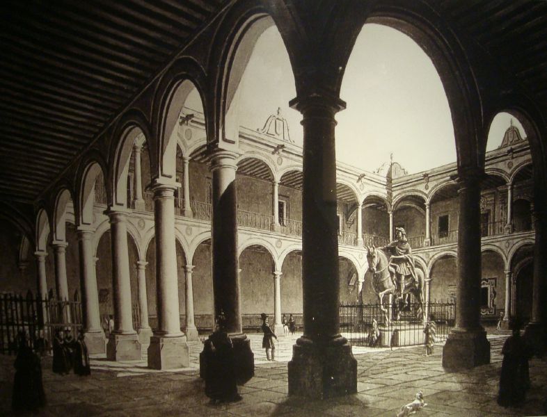 Interior de la Real y Pontificia Universidad de Mxico