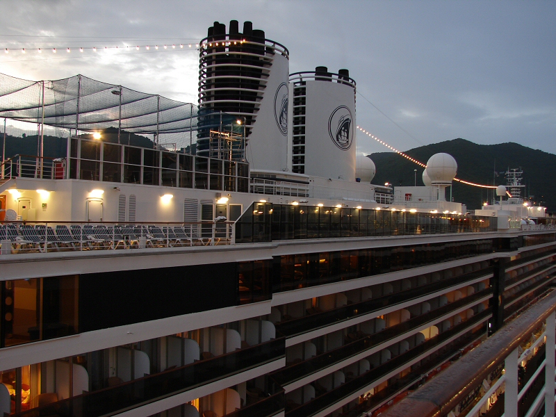 Noordam beside us at Tortola