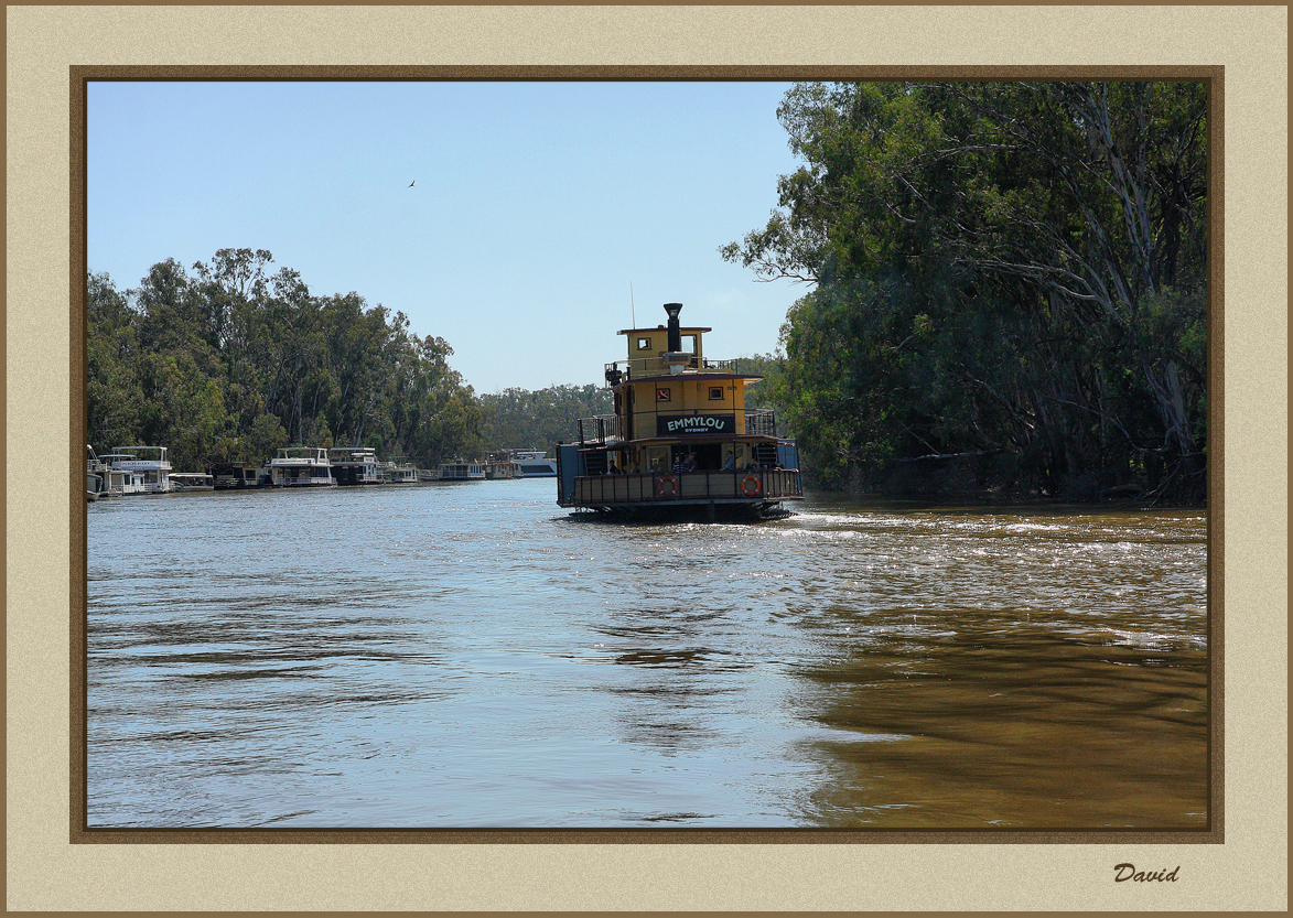 P.S. Emmylou steaming up river 