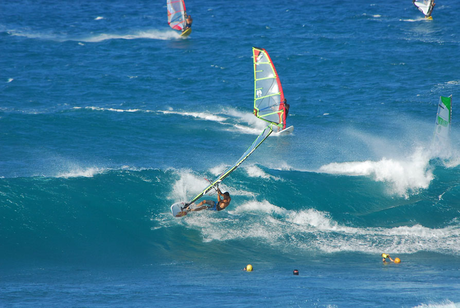 hookipa wind surfers
