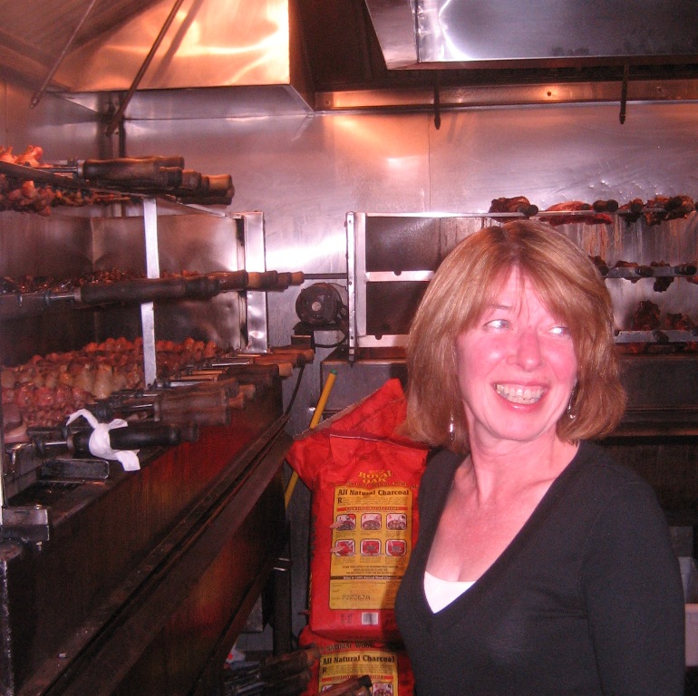 sue cooks the meat