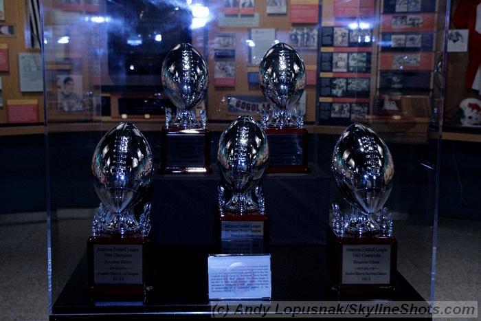 Houston Oilers Tennessee Titans Championship Trophies Photo