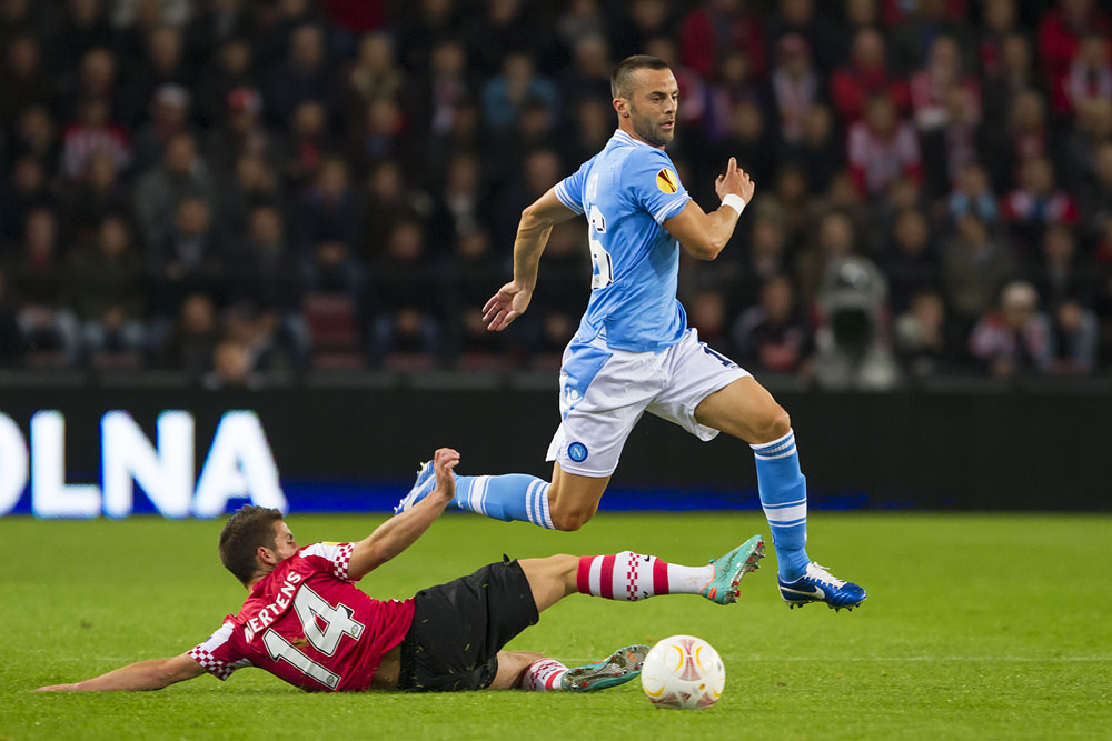 Dries Mertens and Giandomenico Mesto