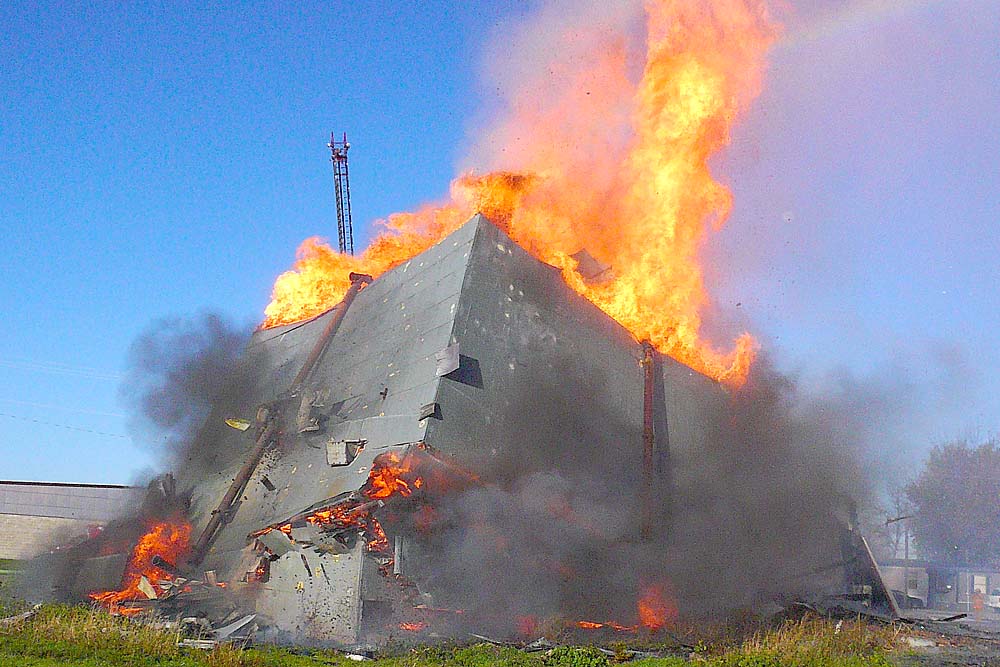 Spirit Lake Elevator Burn